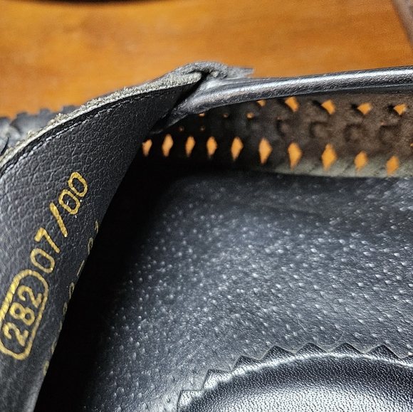 Nunn Bush Genuine Leather woven Loafer Dress shoe black size 7 pre-owned - Picture 5 of 5